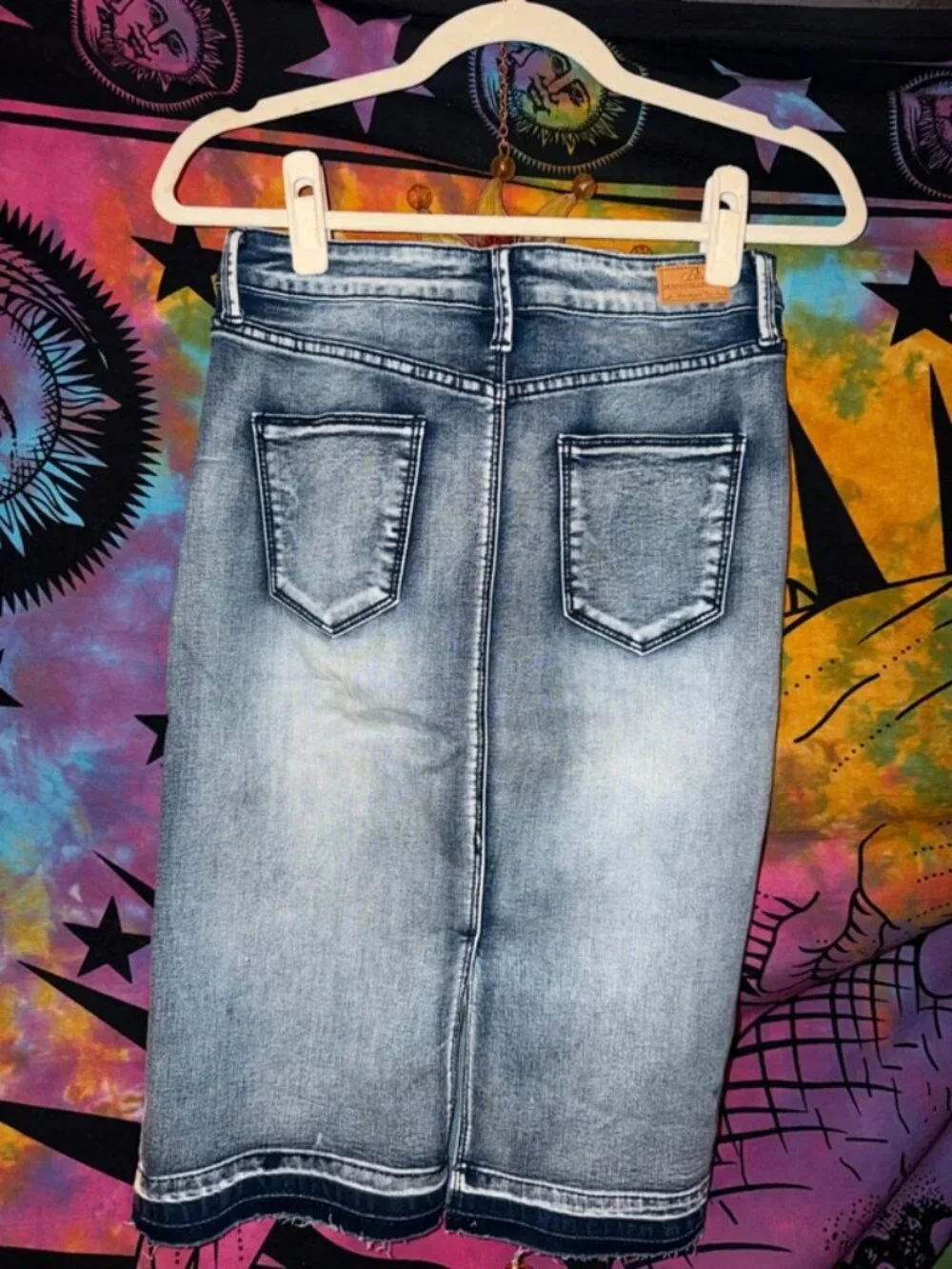 Iris Jeans Blue Denim Midi Skirt